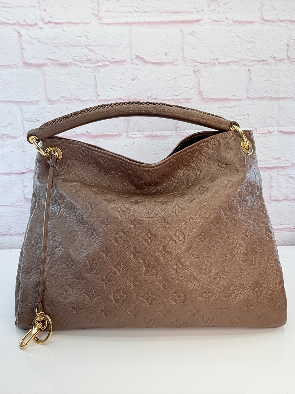 Authentic Louis Vuitton Brown Monogram Empreinte Artsy MM Shoulder Bag